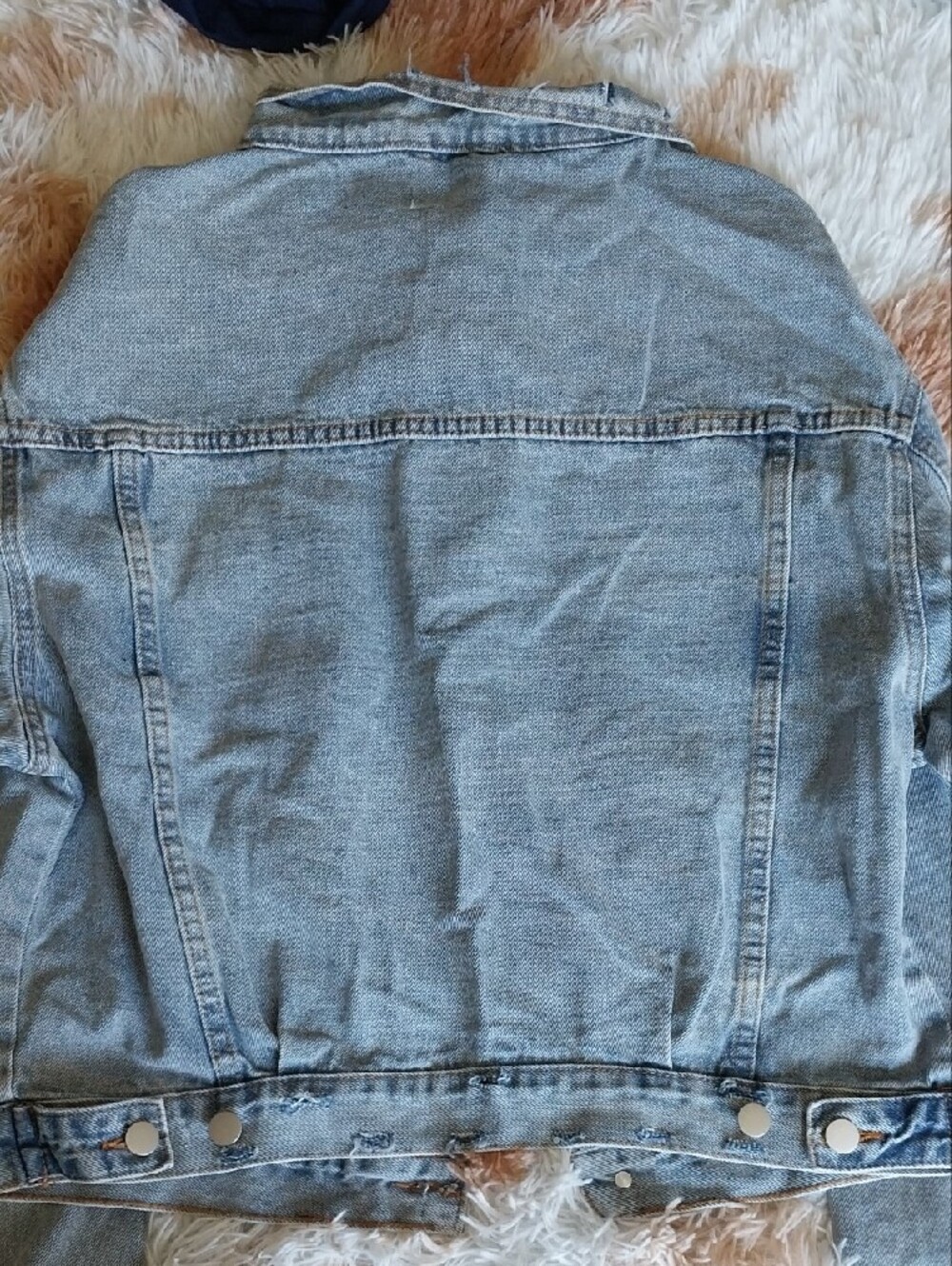 Light Blue Distressed Denim Jacket - Women's Jean Jacket - Picture 4 of 4